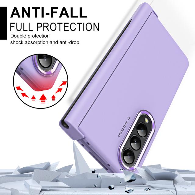 Anti -Scratch Comfortable Matte Cover Case For Samsung Galaxy Z Fold 4 5g Fold4 Zfold4 Glass Film Protector Funda Coque