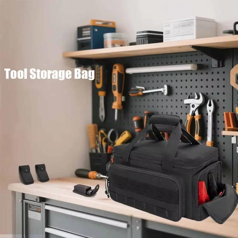Multifunctional Tool Bag Thickened Large Capacity Waterproofed Wear-Resistant Toolkit MultiPocket Electrician Storage Bag