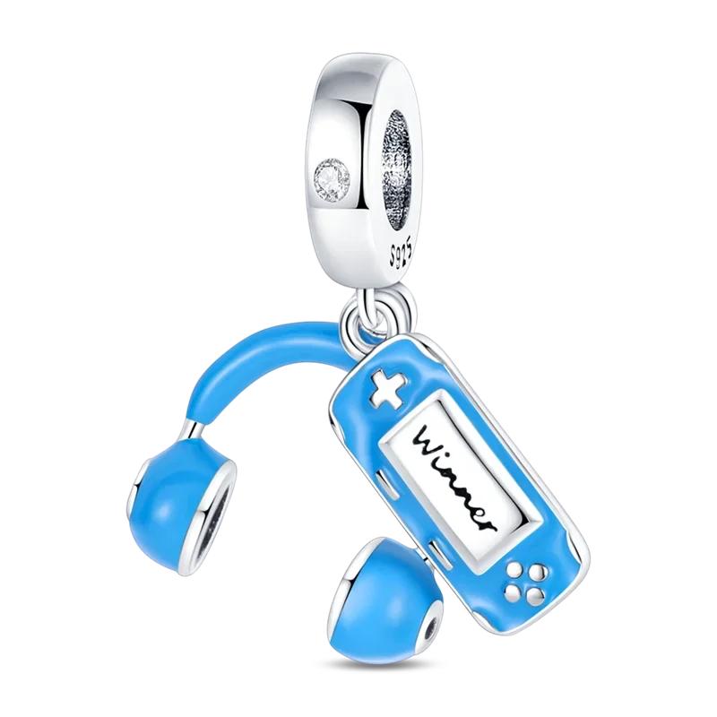 Copper Gamepad Controller Play Games Console Charms Fit Original Beads Bracelet For Women Jewelry Gift Making