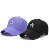 High Quality Customized Breathable Soft Cotton Sporty Hat 3D Star Embroidery Puff Printing Logo Adjustable Baseball Cap