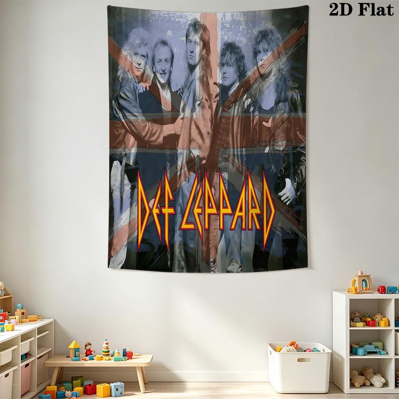 Def Leppard Night Rock Anthems Tapestry Background Cloth Fashion Print Christmas Gift Home Decor Background Cloth