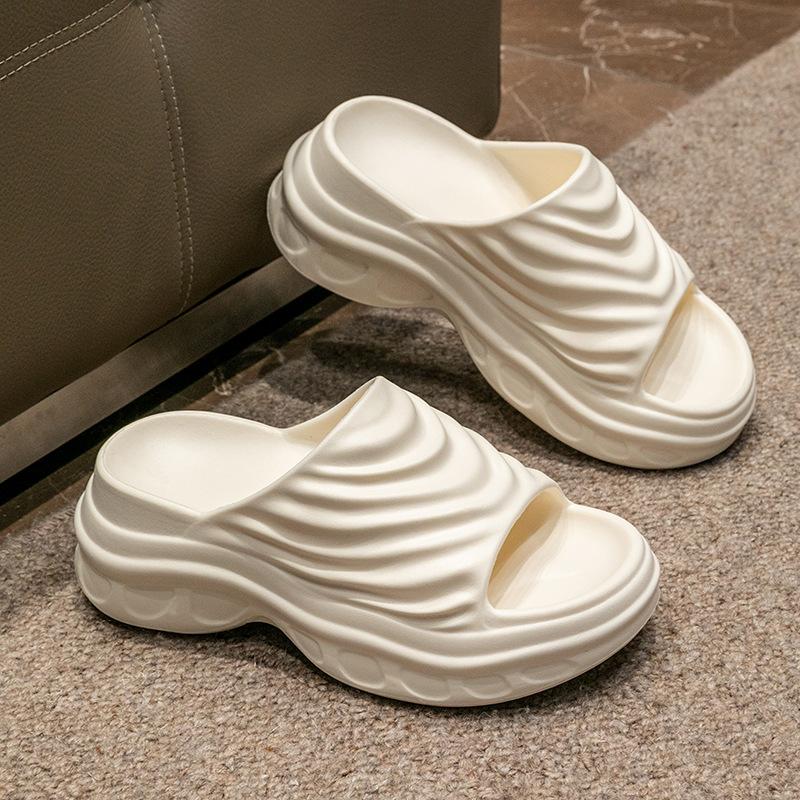 Platform Slippers Women's Summer Fashion New Outer Wear Muffin Summer Height Increase Two Wear Sandals Outside