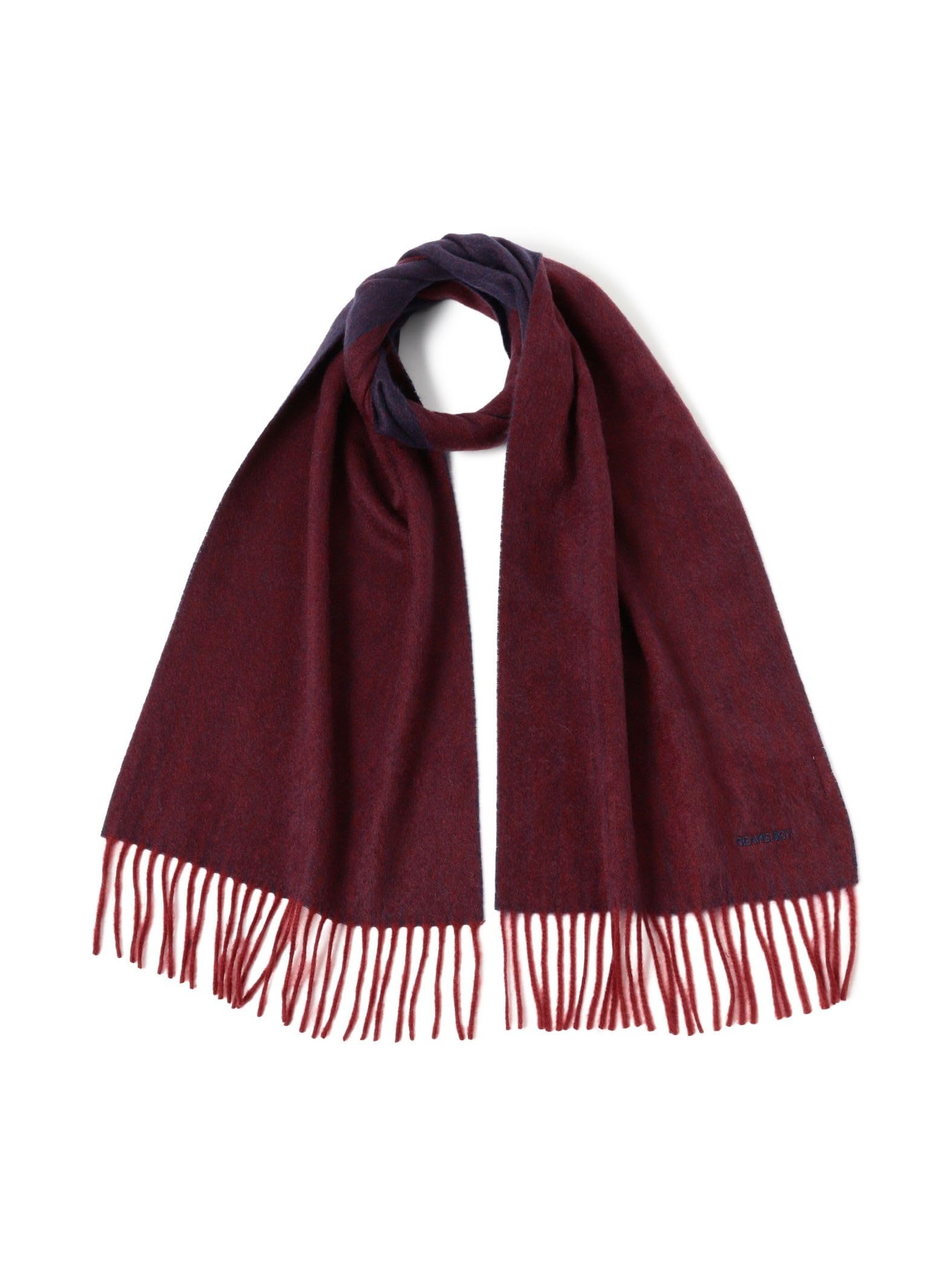 

Beams Boy Two-Tone Cashmere Scarf, Women s, Red, One Size
