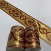 3D Selbstklebende Wandleistenbordüre Aufkleber Wasserdicht Gold Luxuriös Pvc Tapete Wohnzimmer Badezimmer Taillenlinie Heimdekor