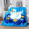 HD Cartoon Cute Swan Cygnus Soft Plush Blanket,Flannel Blanket Throw Blanket for Living Room Bedroom Bed Sofa Kids Cover Gitt 3D