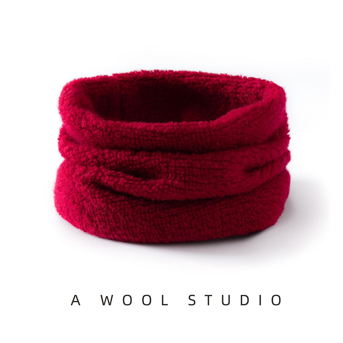 

Women 100% Pure Wool Neck Gaiter Fleece Lined Winter Warm Soft Stylish Versatile Lightweight Breathable Cold Weather Accessory червоний