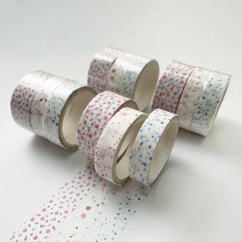 3 Rolls Per Box Basic Geometry Washi Tape Vintage Starry Sky Art Decorative Adhesive Tape Diy Scrapbooking Sticker Label Stationery