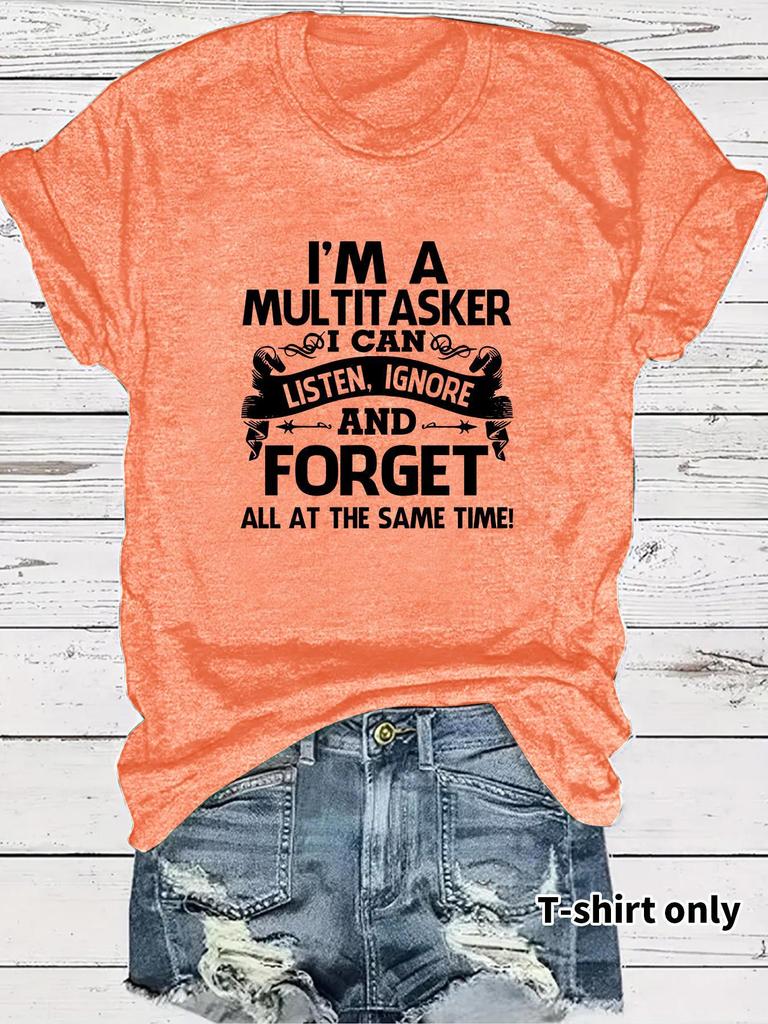 European & American Summer I'MA LIS Round Neck Short Sleeve Casual Fashion T-Shirt