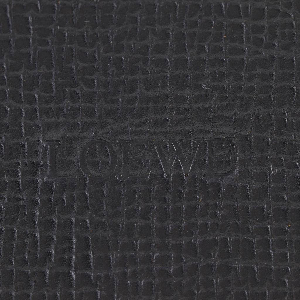 LOEWE Barcelona Handbag 2WAYShoulder black Embossed Leather Women Used
