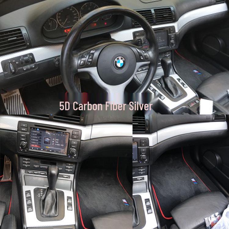 E46 3-Series Carbon Fiber Interior Console Stickers