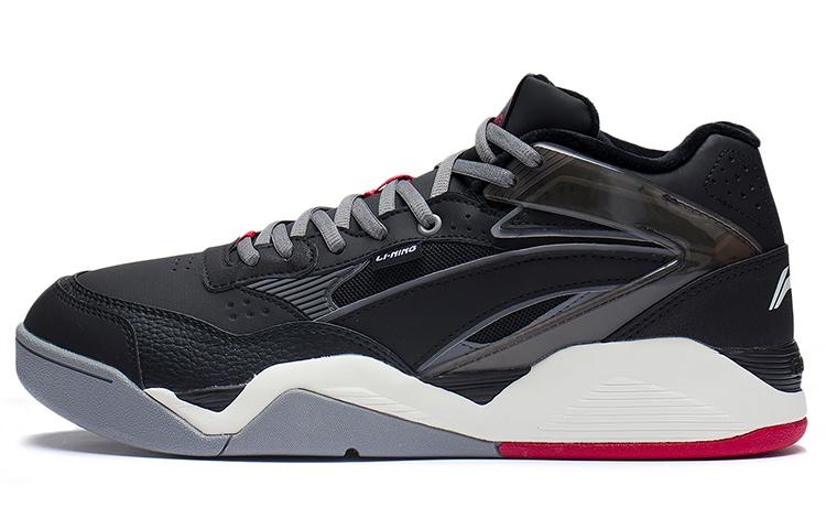 Li Ning LN BBS Synthetic Leather Slip Resistant, Abrasion Resistant, Lightweight Mid top Sports Casual Shoes Men s AGCS319-3 41
