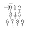 10pcs Birthday Cake Candle Holder Set 0-9 Number Steady Birthday Cake Topper Decorations Metal Number Candle Holders