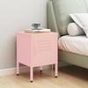 VidaXL Bedside Table, Pink 35x35x51 Cm Steel