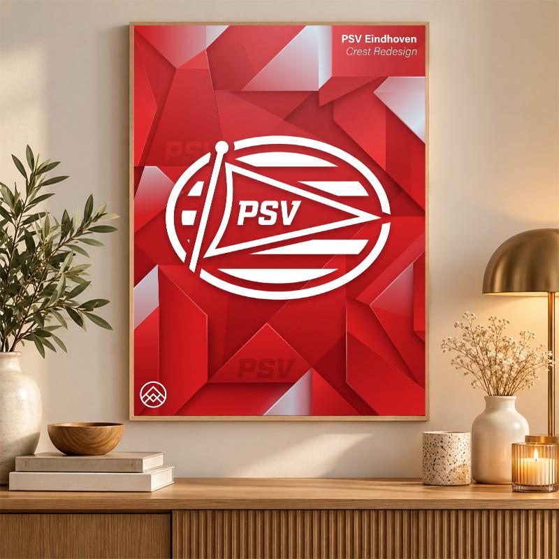 PSV Eindhoven FC Diamond Painting Kit 5D Full Drill DIY Diamond Mosaic Wall Art Home Decor