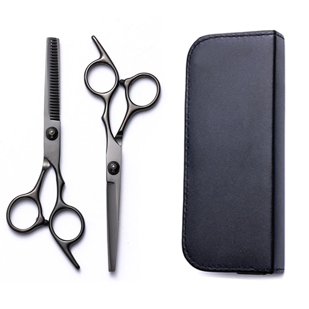 Hairdressing Scissors Set: Colored Straight-Tooth & Thinning Bangs Scissors for Professional Stylists
