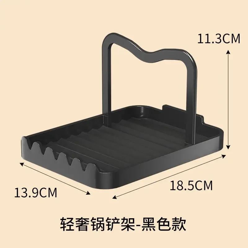 Space Aluminum Kitchen Pot Cover Rack, Table Top Shelf, Spoon, Cooking Shovel, Pot Shovel Rack, Collecting Rack