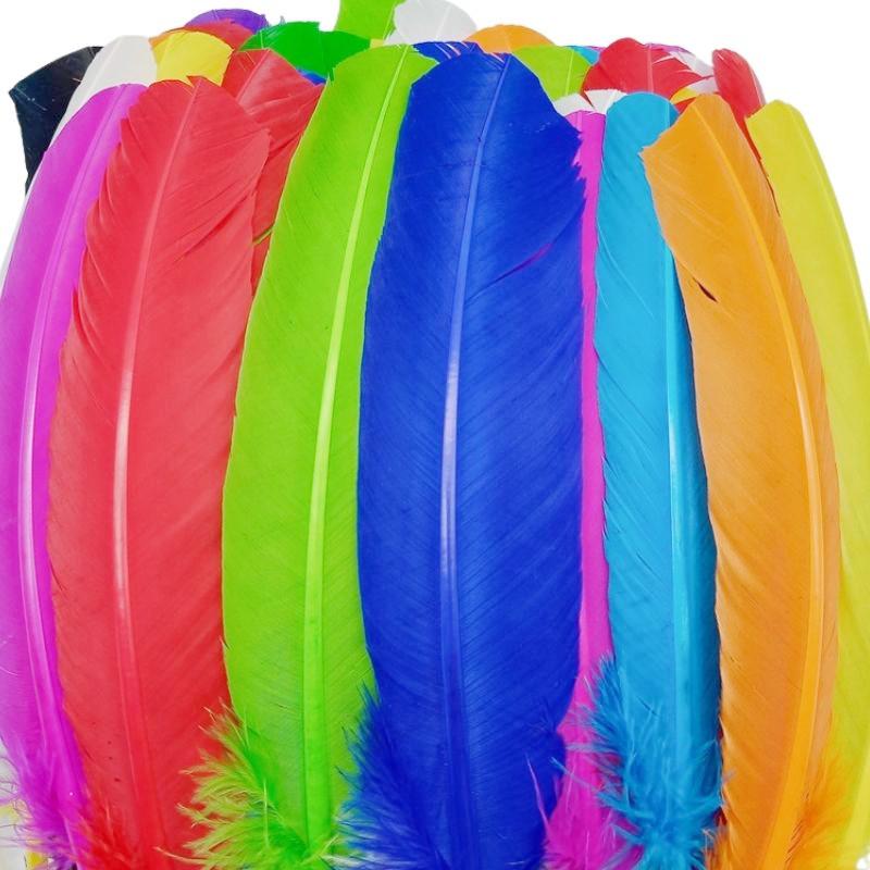 100pcs Natural Turkey Feathers Christmas Wedding Party Dress Decorations Accessories Pheasant Plumes Table Centerpieces 25-30CM