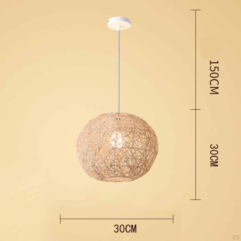 Pendant Light, Hand Weaved Ceiling Light for Farmhouse