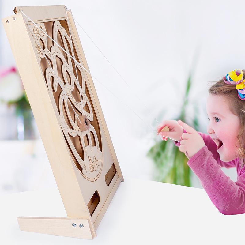 Pirate Themed Wooden Marble Game: Promoting Hand-Eye Coordination and Balance for Children’s Educational Play
