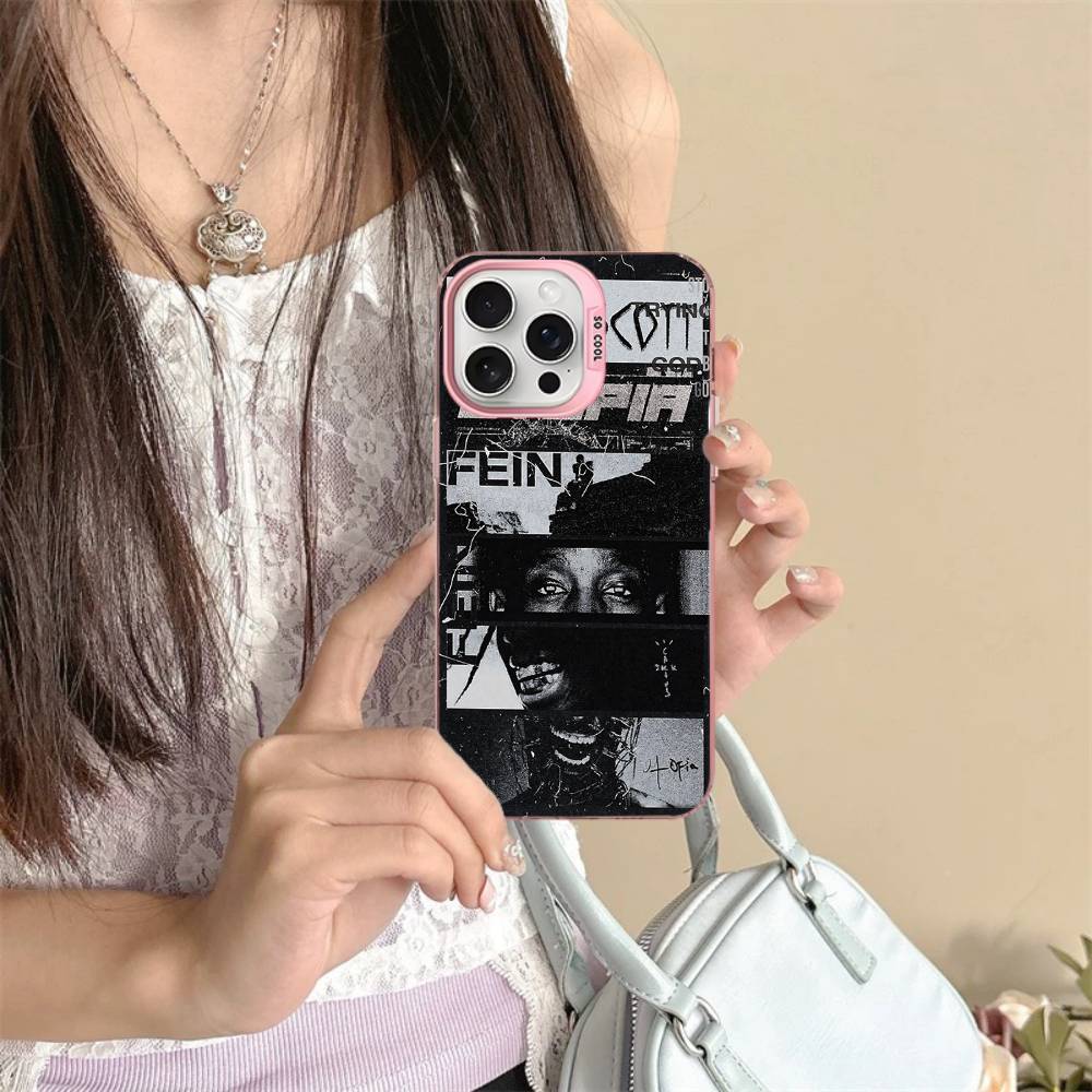 T-Travis S-ScottS Singer Phone Cover For IPhone 16 15 14 13 12 11 17 Pro Max Plus Color Silver Shell