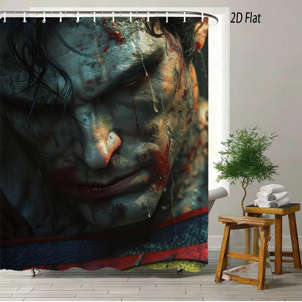 Heath Ledger Joker DC Universum Geld Wasserdichter Duschvorhang - Badezimmer Dekoration Für Fans