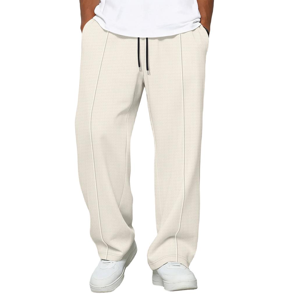 Men's  Leisure  Loose  Sports  Rope  Straight  Cylinder  Trousers
