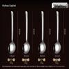 HUIHUADU 316L Antibacterial Stainless Steel Long Handle Soup Spoons, 4-Pack