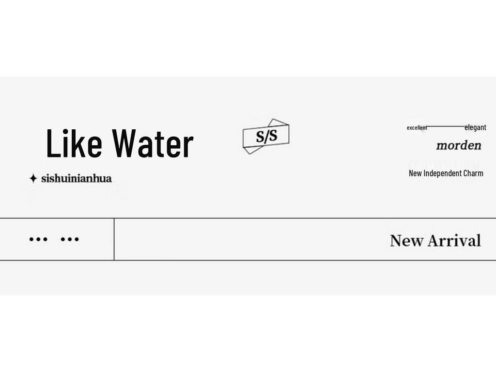 Time Like Water Women's Elegant Short-Sleeve Midi Dress 242003L1