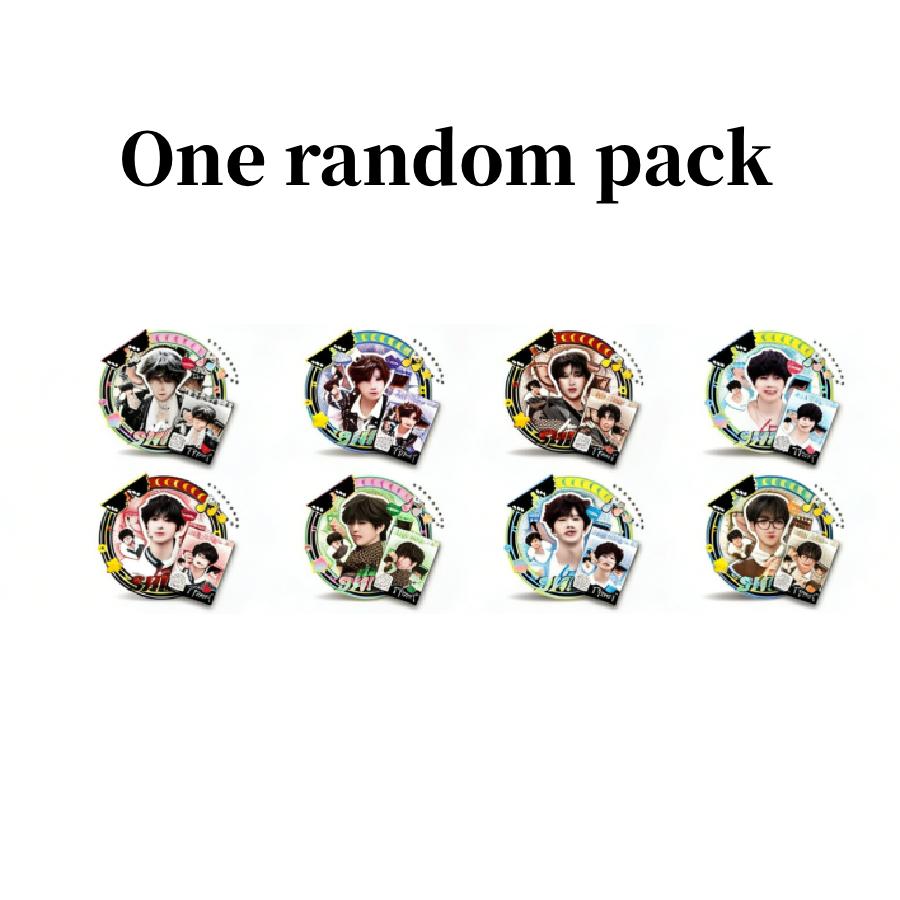 TF FAMILY 4th Gen AR Holographic Laser Tin Badge, Chinese Idol Group Fan Merch Collectible, 75mm One random pack *1ea