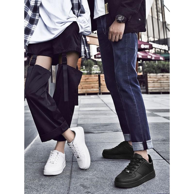 

45 Shoes Men s 46 Air Force No.1 Women s Small White Board Large Versatile Couple Trendy 43 Standard Sneaker Size чорний