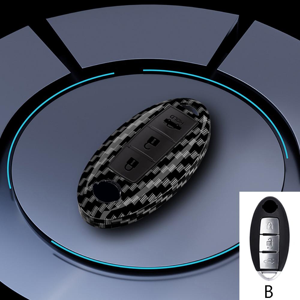 Abs Carbon Car Key Case Cover Shell For Nissan Qashqai X-Trail Versa Maxima Altima Rogue Murano Juke Tiida Infiniti Fx35 Qx60