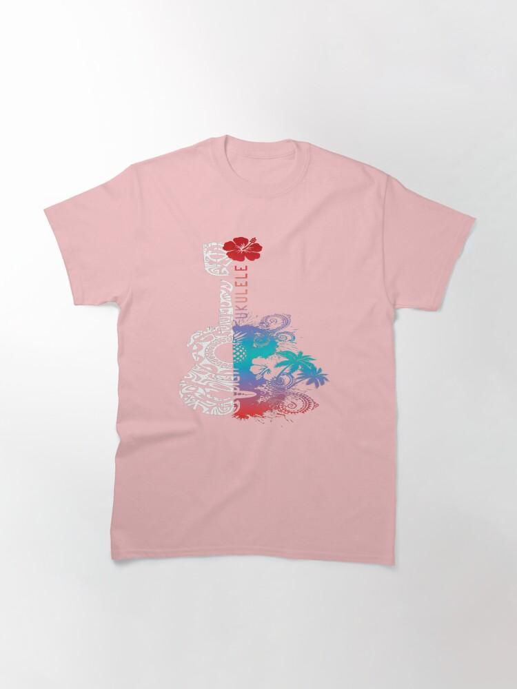 Tattoo Tribal Pattern Ukulele Hawaii Music Classic T-Shirt