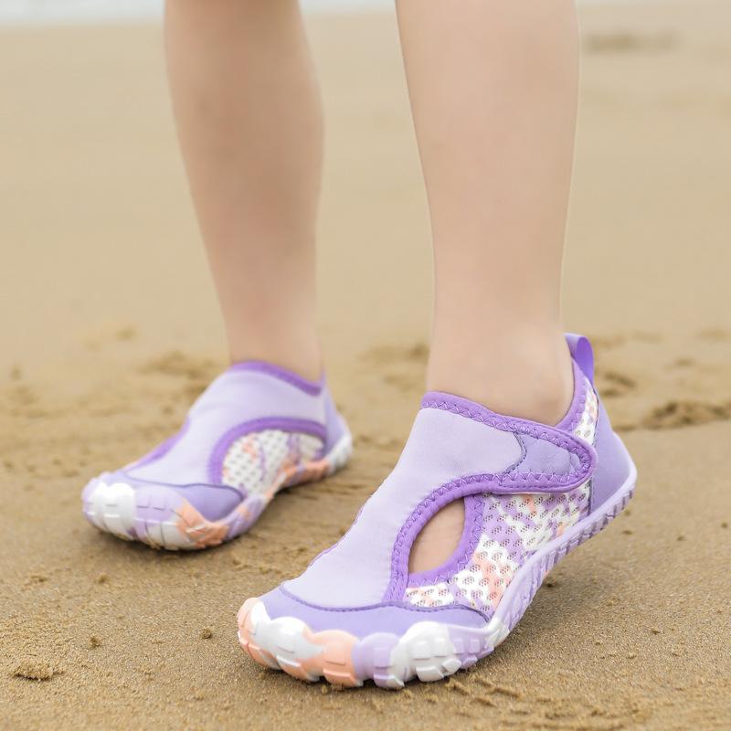 Hollow Water Shoes for Kids Boys and Girls Barefoot Quick Dry Non-slip Breathable Comfort Aqua Socks Outdoor Indoor Water Shoes for Beach Swimming