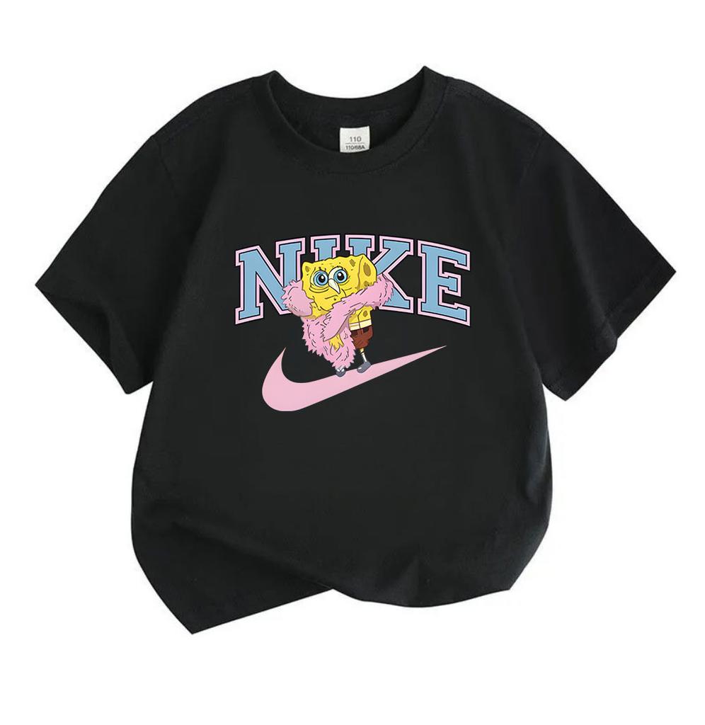 Cute Cartoon Sponge Character Print Kids Boys Girls 100% Cot