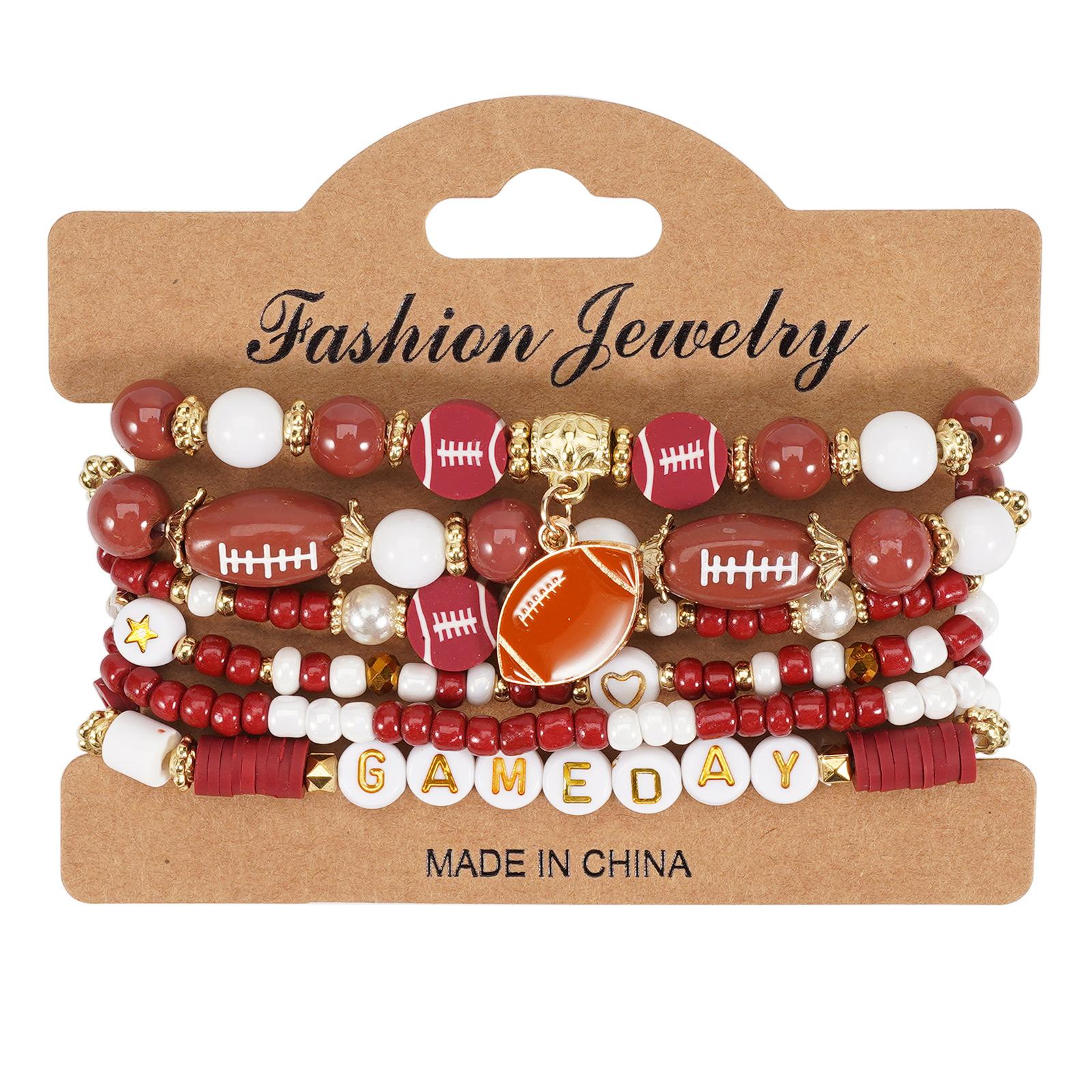 JYL TS Bracelet Bohemian Starfish  Beads Enhances Beauty 2983 rugby пастельный оранжевый