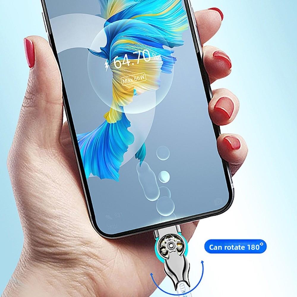 Double Bend Rotation Phone Charging Cable Type C/micro USB Elbow Data Line  Phone Accessories