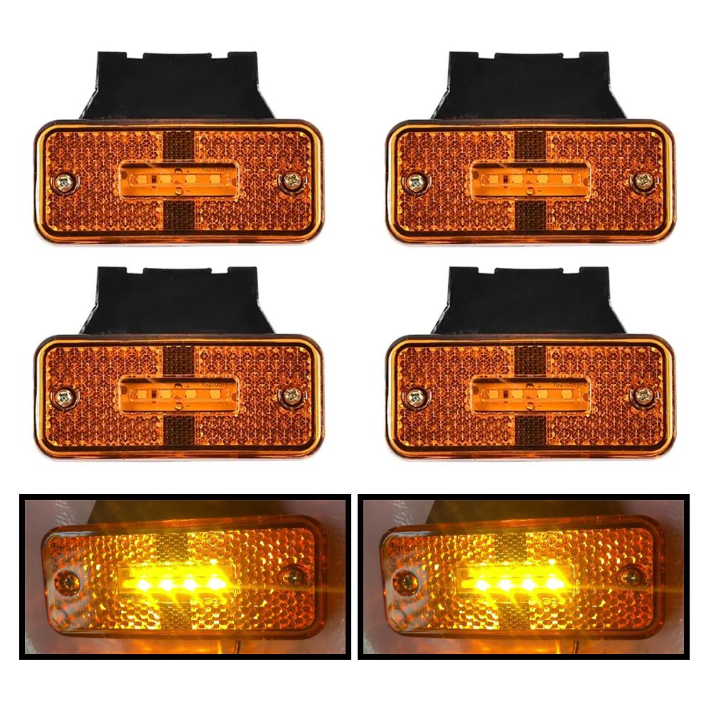 4Pcs Truck Sidelight 24V Parking Lights Trailer Side Marker Cargo Car Position Light Accessories Parts