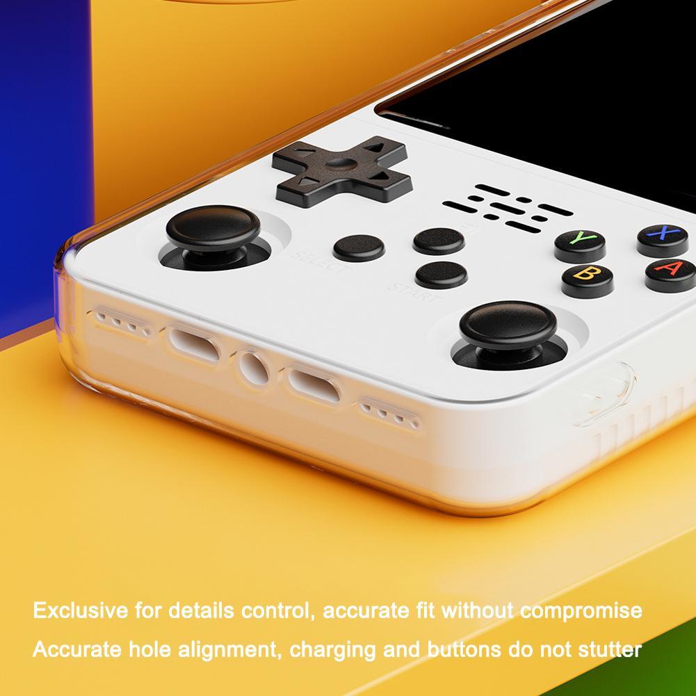 NEW Game Console Protective Cover Integrated TPU Transparent Shell AntiScratch Storage Box Washable TPU Soft Case For R36S