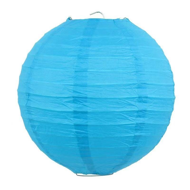 Solid Color Round Paper Lanterns for Wedding Room Decoration