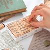 Weekly and Month Digital Handbook Wooden Seal Set, Date Plan Time Decoration Printing Materials and Seals  Wooden Stamp