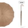 16-Rib Wind-Resistant Long Handle Umbrella with Custom Logo