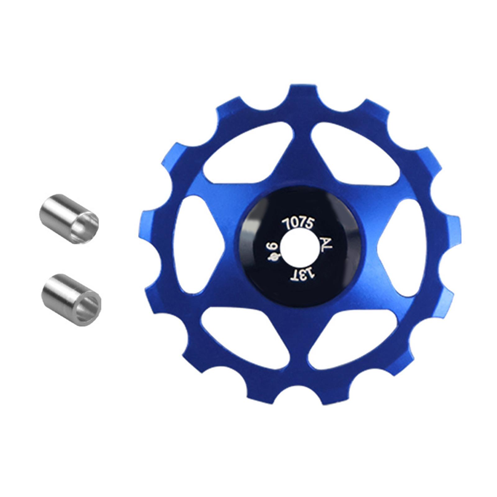 13T Велосипеды Задний переключатель Ролик Заднего переключателя Велосипедный Стальной Подшипниковый Шкив Алюминиевый сплав Направляющий ролик заднего переключателя синий