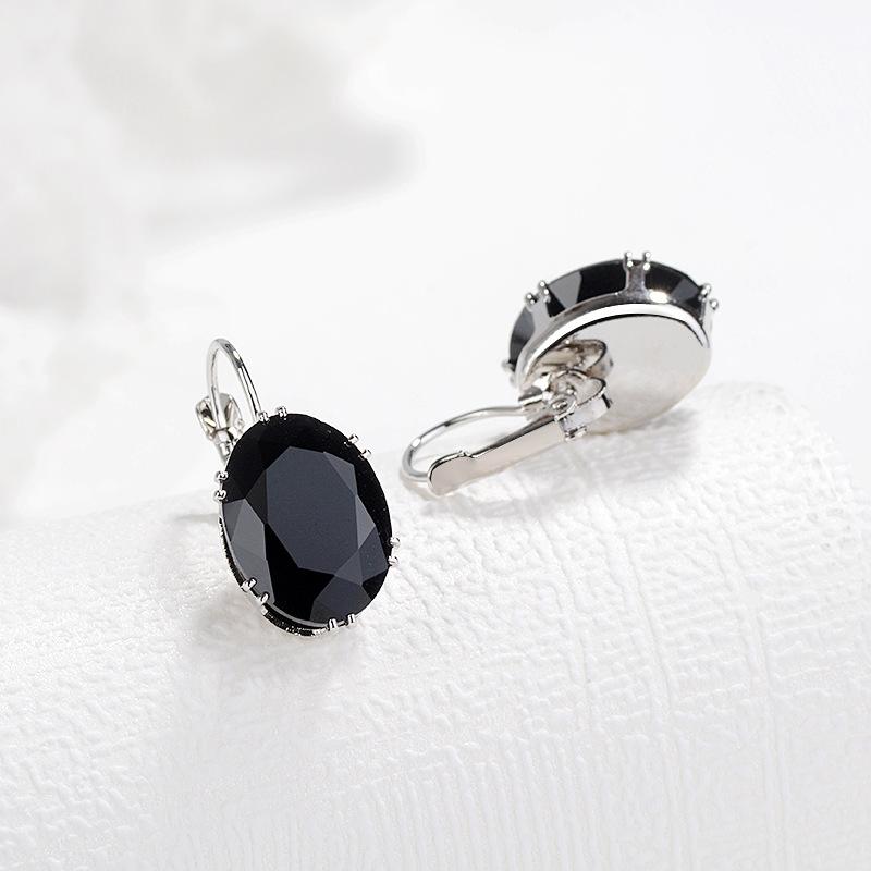 

Jellystory 925 Silver Jewelry Earrings with Multicolor Oval Shaped Sapphire Gemstone Drop Earrings for Women Wedding Wholesale
