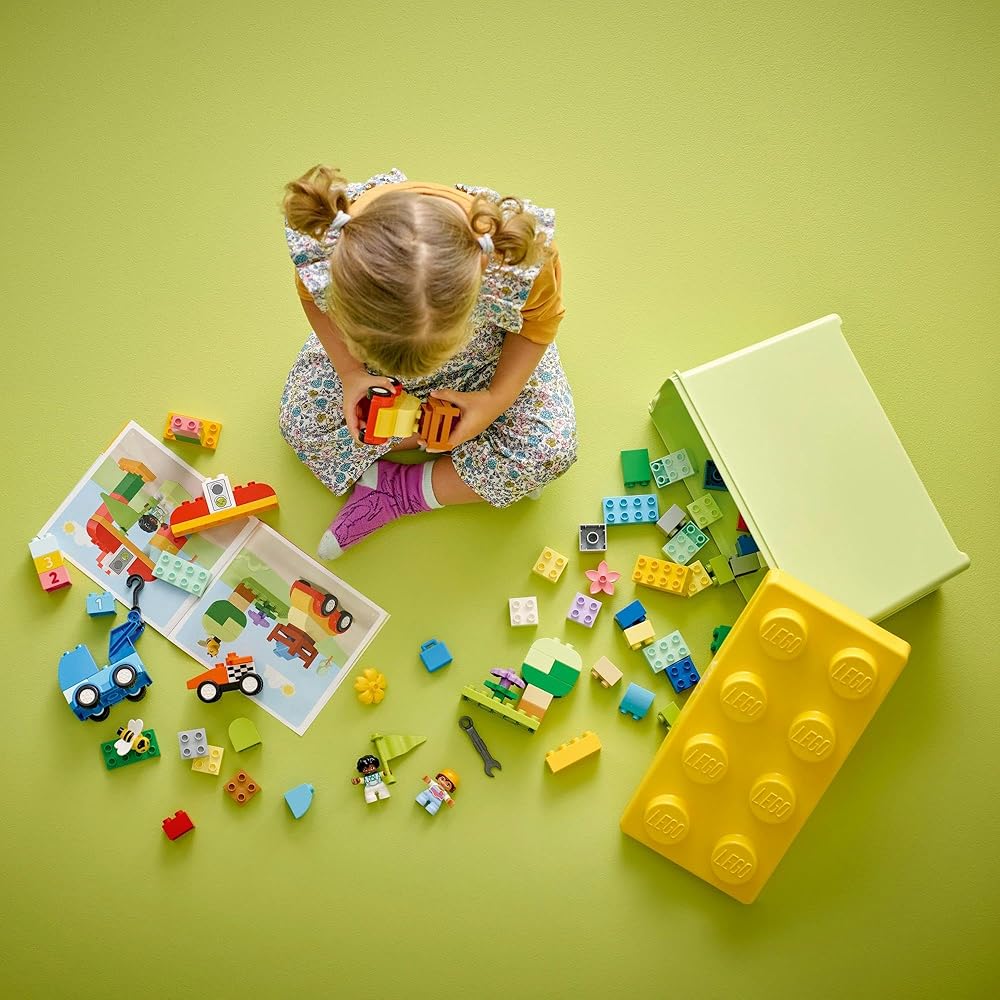 LEGO DUPLO Deluxe Container with Car and Truck Toy for Toddlers Ages 1-3 Building Blocks