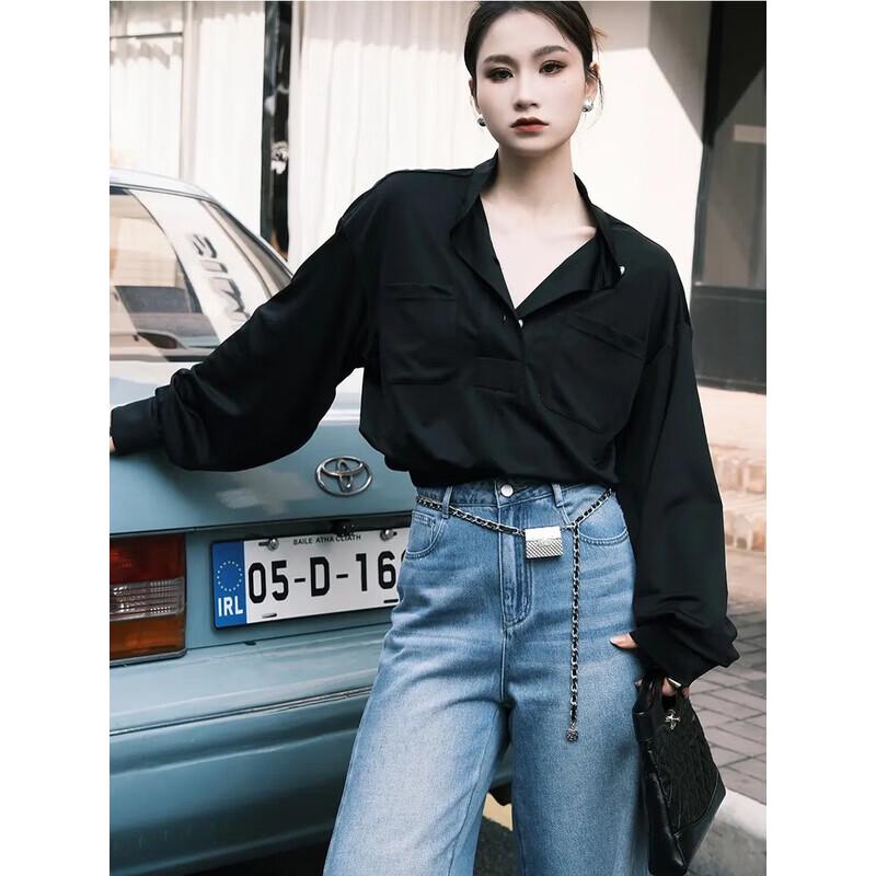 PRASE Elegant Acetate Spring Top XXL