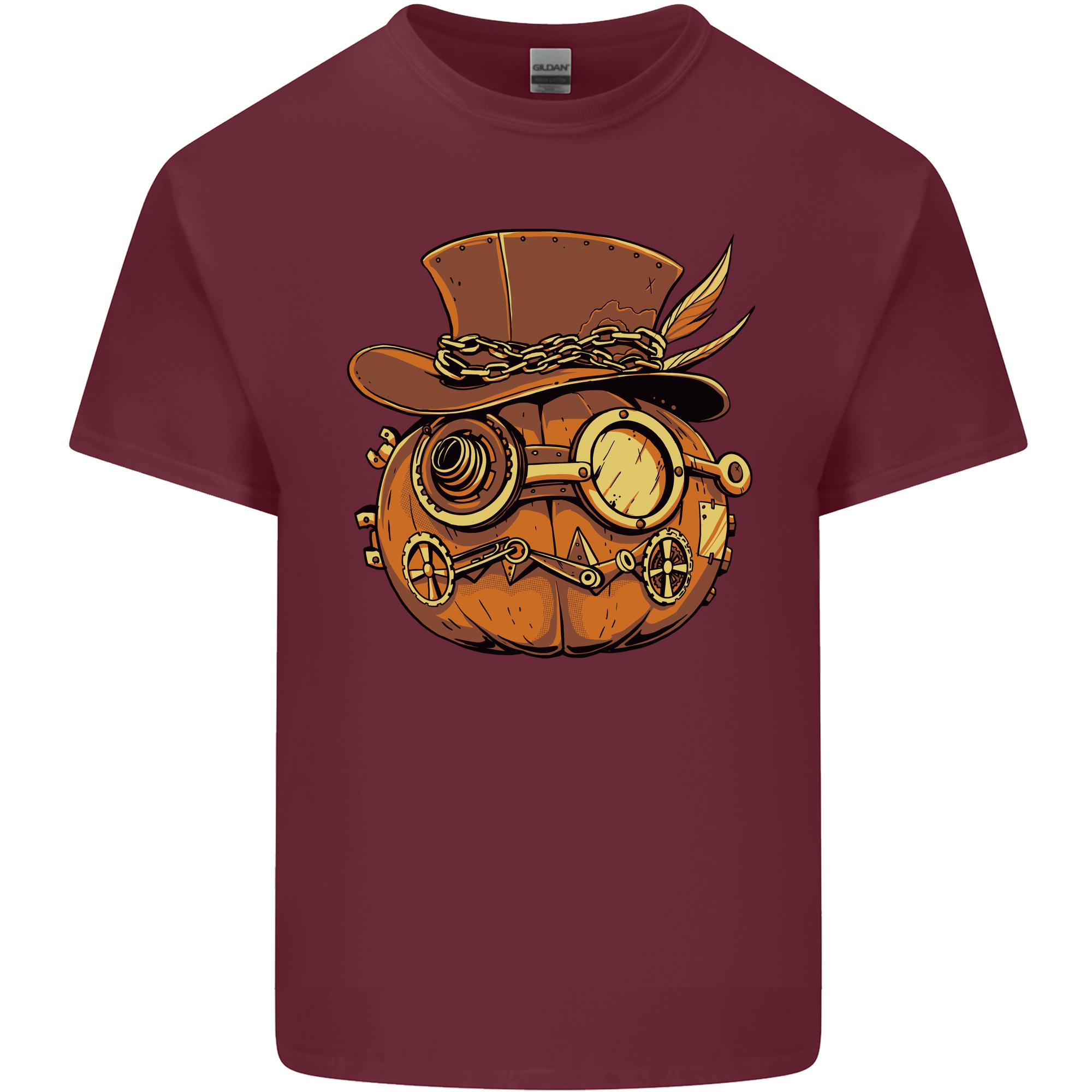 Steampunk Pumpkin Halloween Unisexs Light Cotton TShirt S