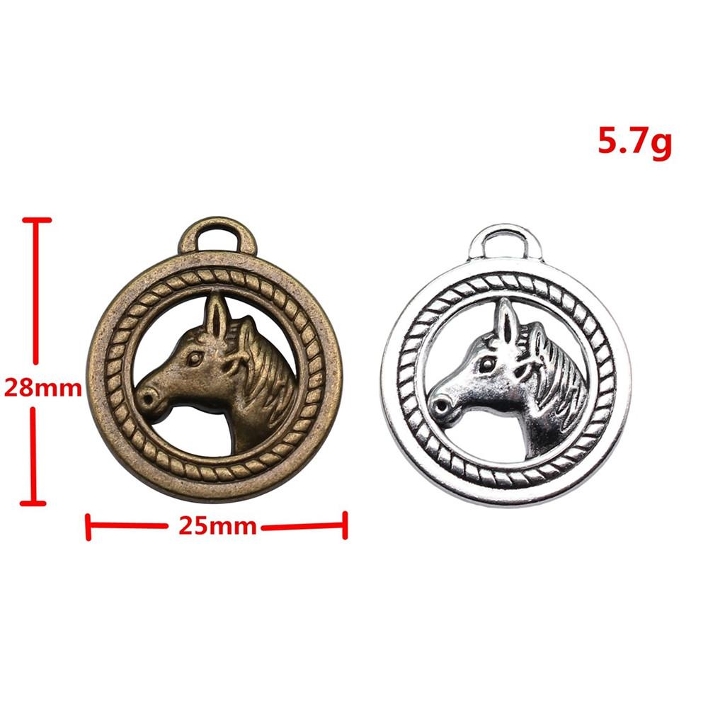 Antique Horse Pendants Metal Animal Charms For DIY Jewelry Handmade Craft Supplies