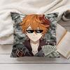 Tartaglia Genshin Impact Cute Cushion Cover Silky Short Plush Invisible Zipper Dustproof Sofa Pillow Case For Home Decor