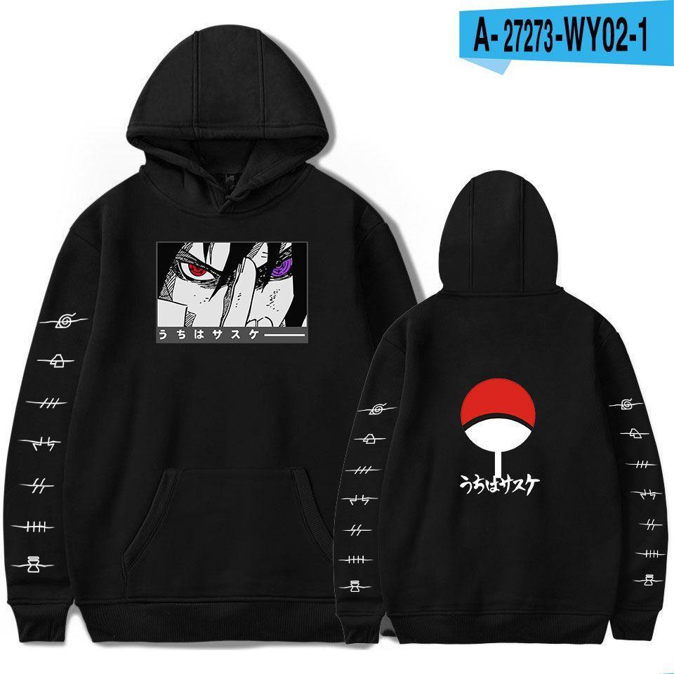 

Japanese Anime Naruto Hoodies Men Kawaii Harajuku Manga Graphic Uchiha Itachi Sasuke Printed Streetwear Sweatshirts Unisex Pullovers Tops S чёрный