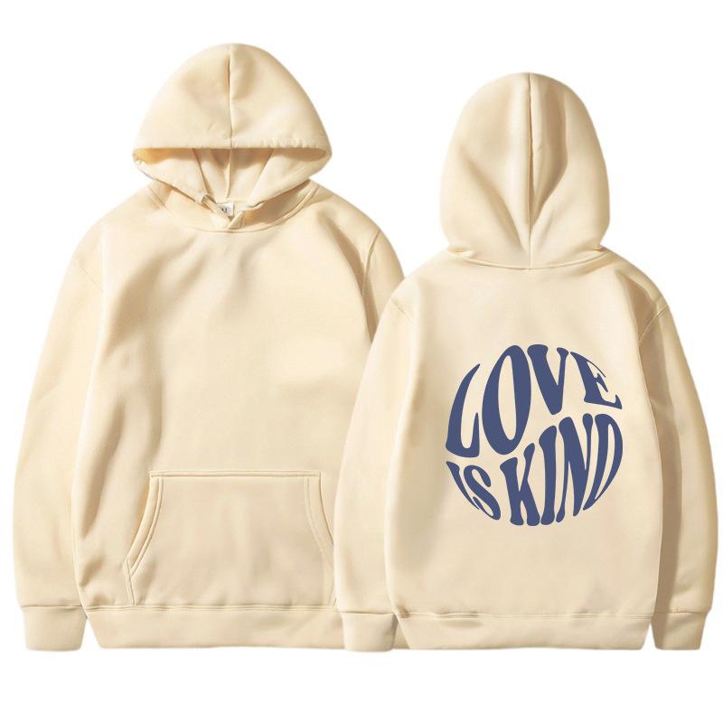 

love is king Women s Loose Winter 2024 New Letter Print Sweatshirt, Ins Internet Celebrity Style 3XL